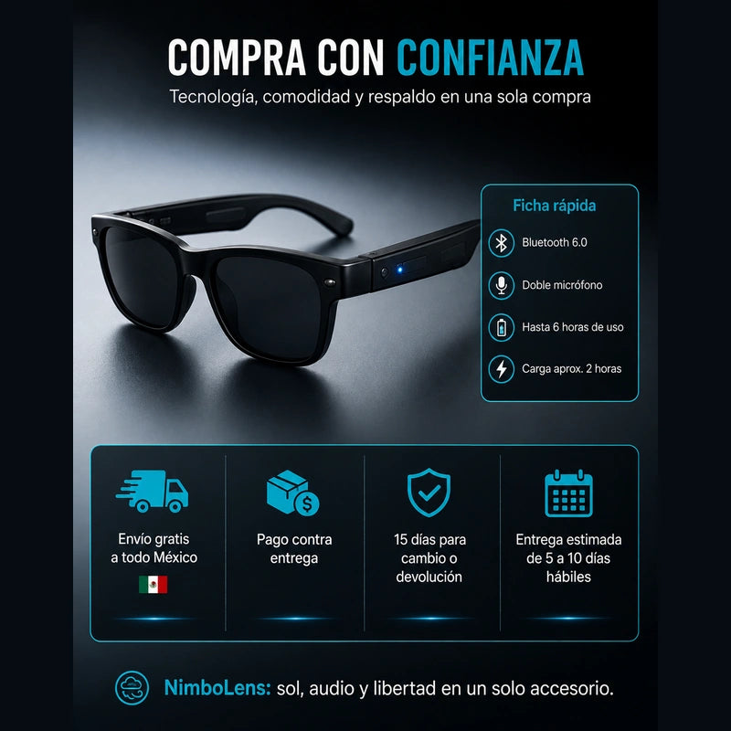 Lentes de Sol Bluetooth NimboLens | Llamadas Manos Libres al Volante