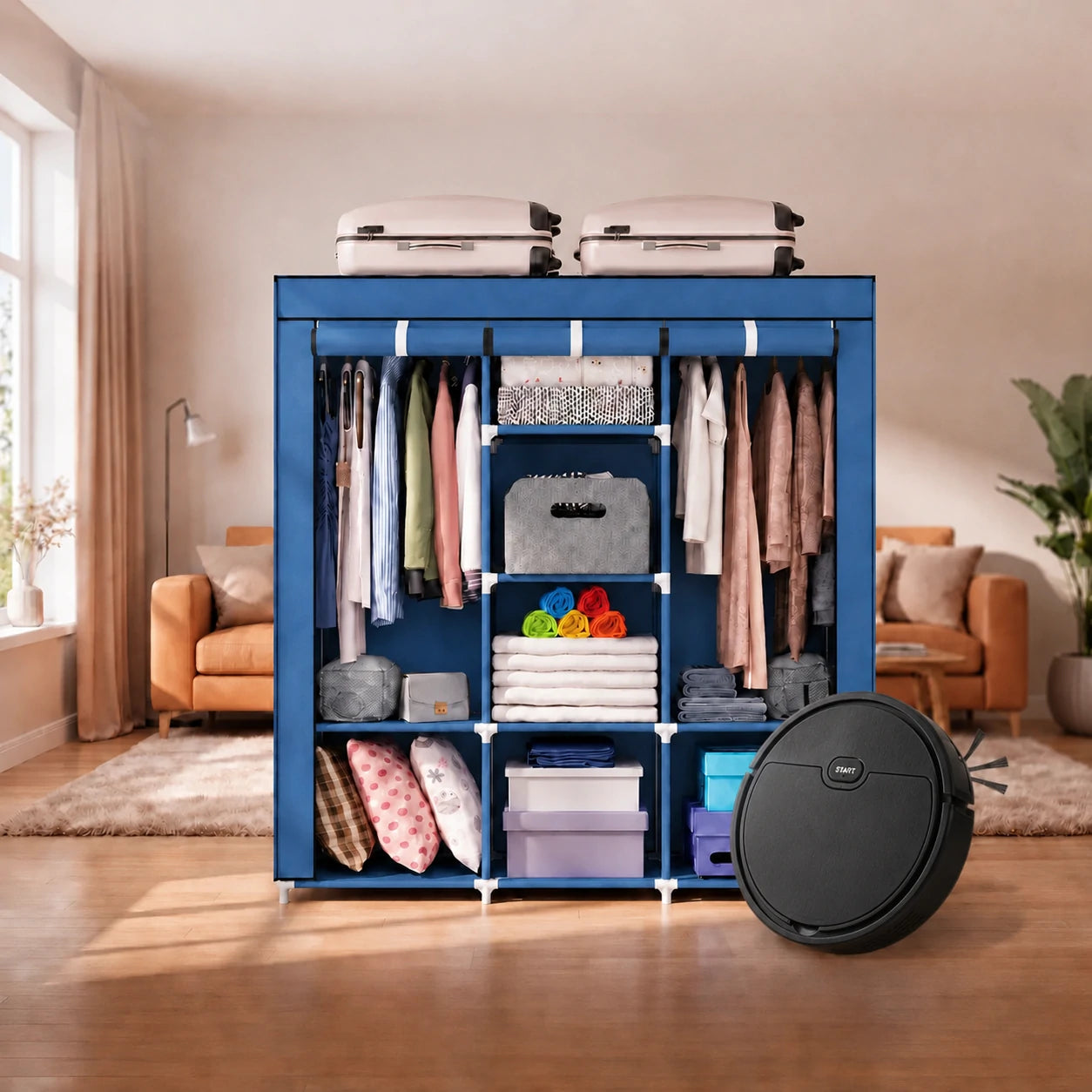 Closet Plegable Multiuso SmartCloset + Robot Aspirador RoboSpark