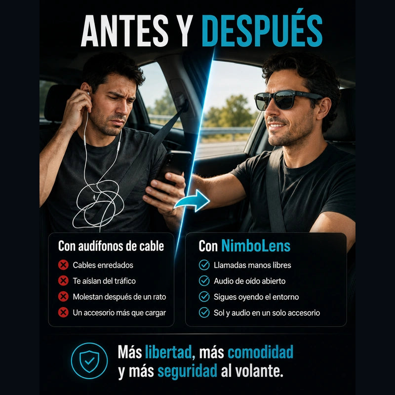 Lentes de Sol Bluetooth NimboLens | Llamadas Manos Libres al Volante