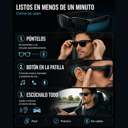 Lentes de Sol Bluetooth NimboLens | Llamadas Manos Libres al Volante