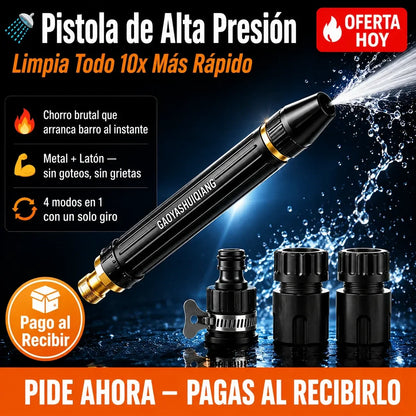 HydroBlast - Pistola de Alta Presión | Limpia Todo 10x Más Rápido Sin Esfuerzo