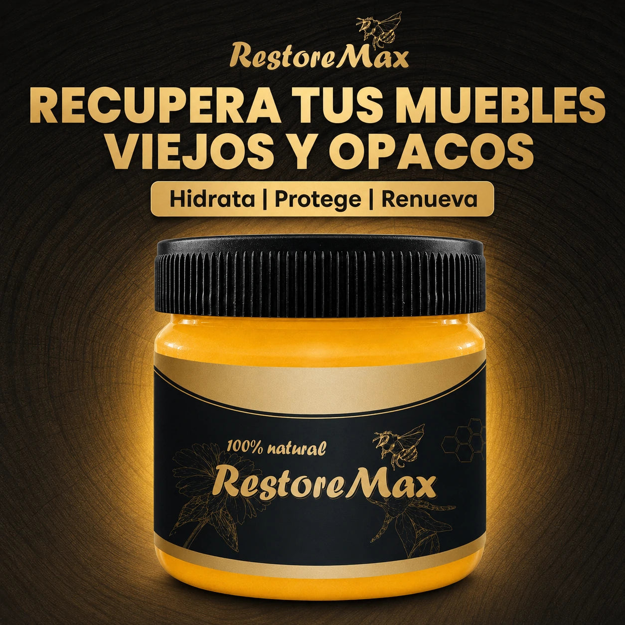 RestoreMax - Cera Renovadora de Madera | Recupera Brillo, Color y Protección