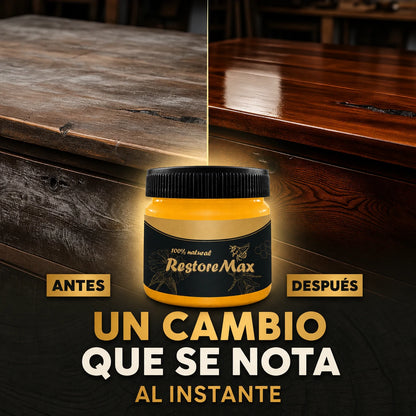 RestoreMax - Cera Renovadora de Madera | Recupera Brillo, Color y Protección