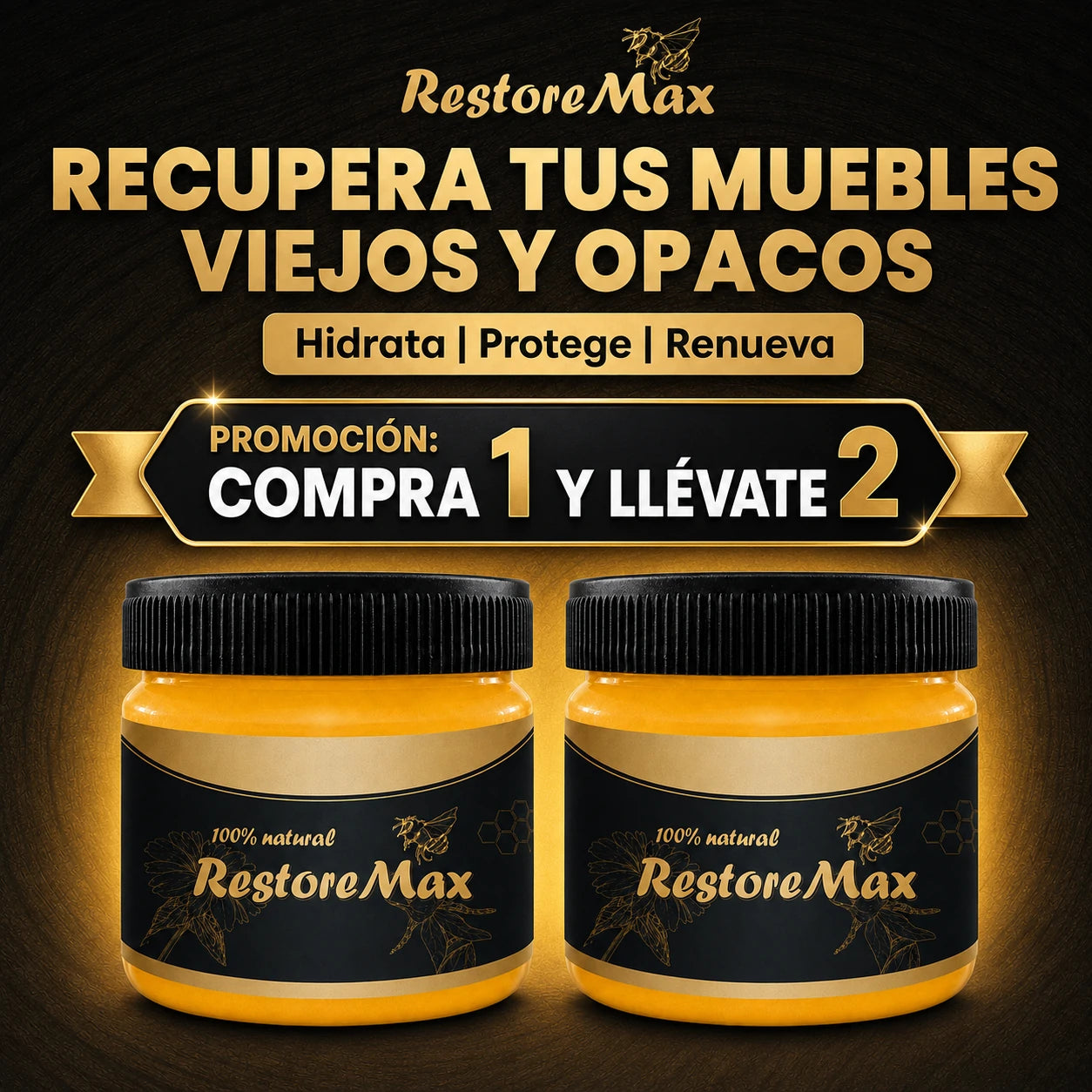 RestoreMax - Cera Renovadora de Madera - Compra 1 y Llévate 2