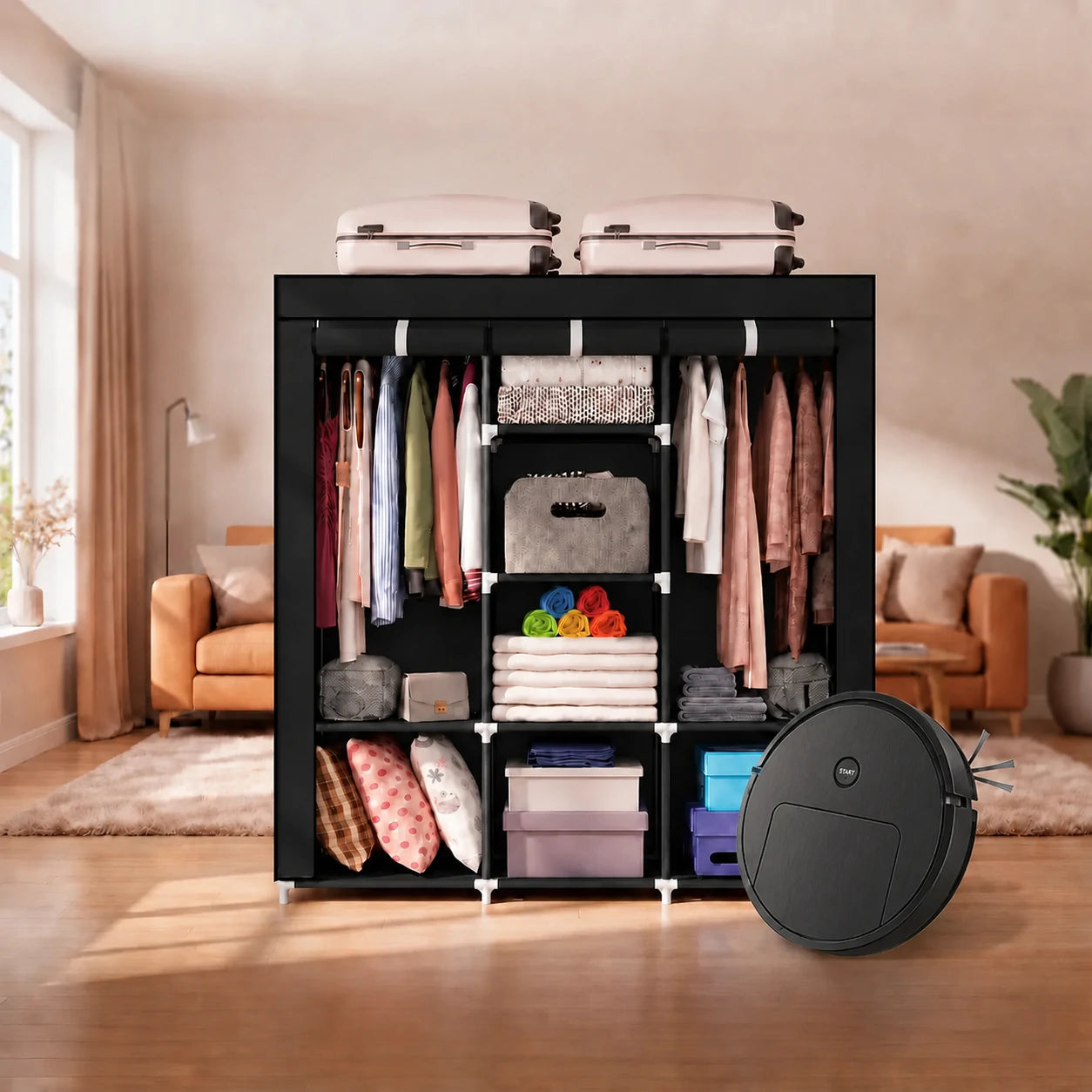 Closet Plegable Multiuso SmartCloset + Robot Aspirador RoboSpark
