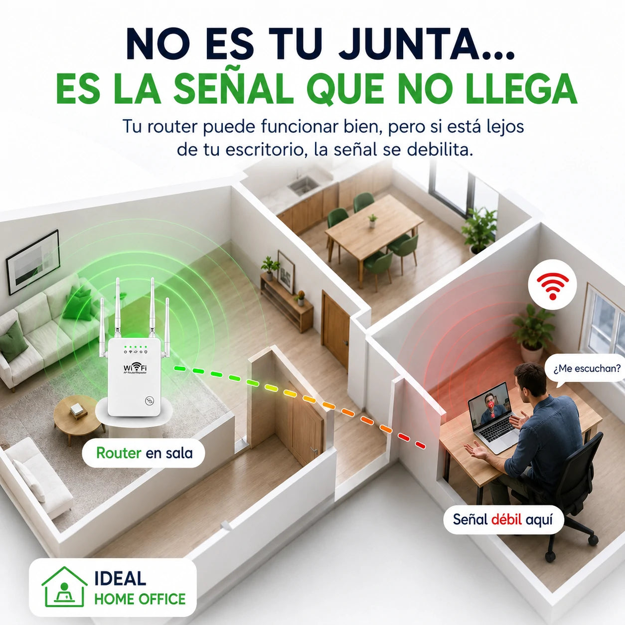 Repetidor WiFi de Alta Cobertura | Conexión en Todos los Espacios de tu Hogar