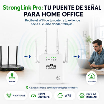 Repetidor WiFi de Alta Cobertura | Conexión en Todos los Espacios de tu Hogar