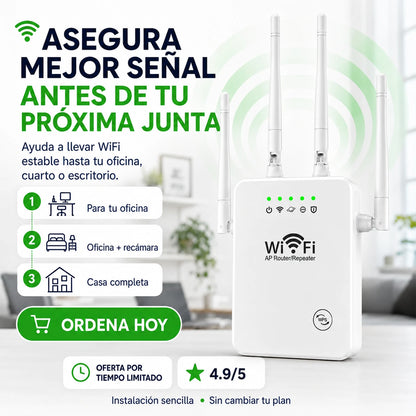 Repetidor WiFi de Alta Cobertura | Conexión en Todos los Espacios de tu Hogar