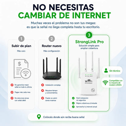 Repetidor WiFi de Alta Cobertura | Conexión en Todos los Espacios de tu Hogar