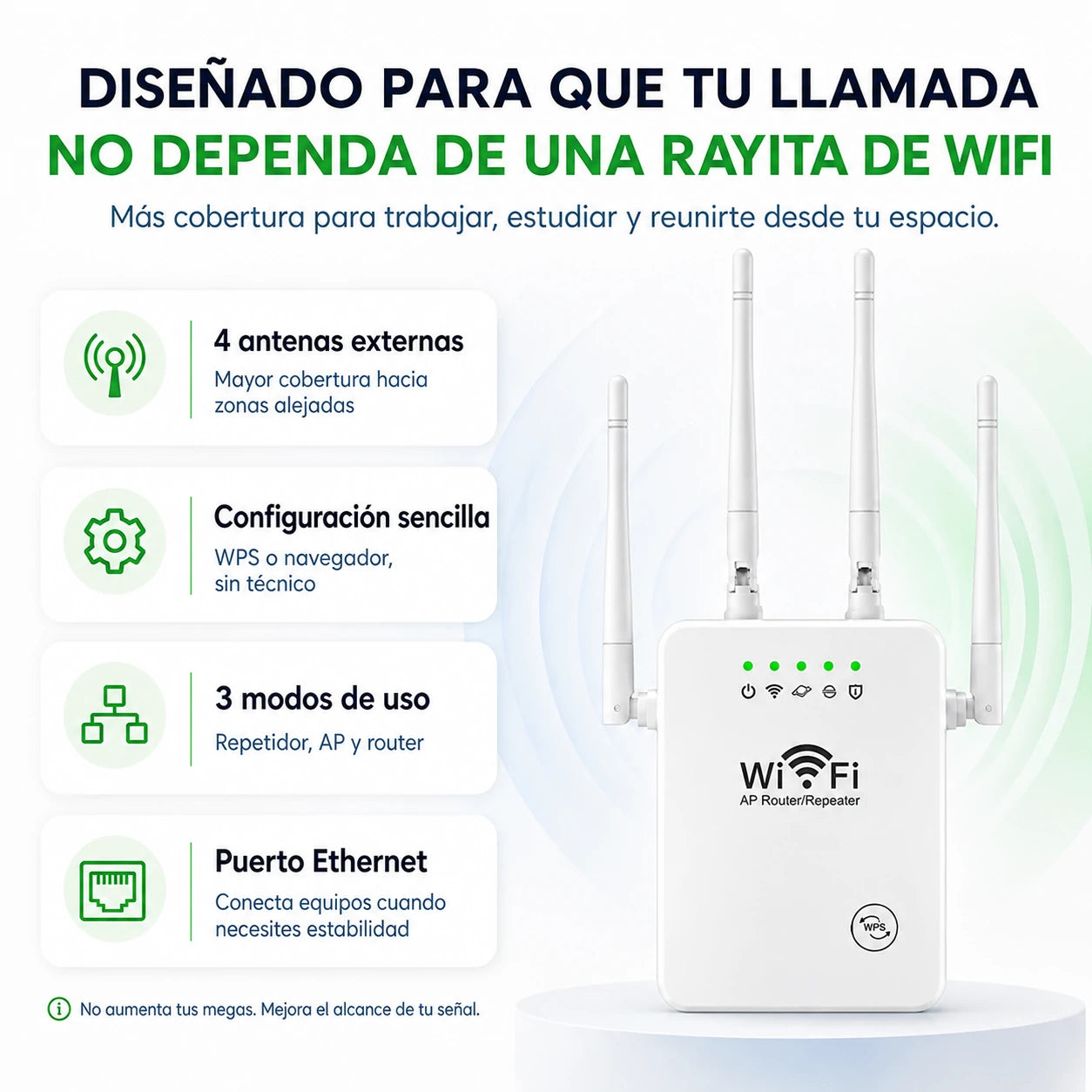 Repetidor WiFi de Alta Cobertura | Conexión en Todos los Espacios de tu Hogar