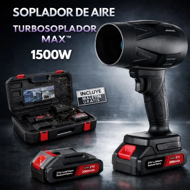 TurboBlow Max Soplador de Aire Portátil 1500W con Maletín
