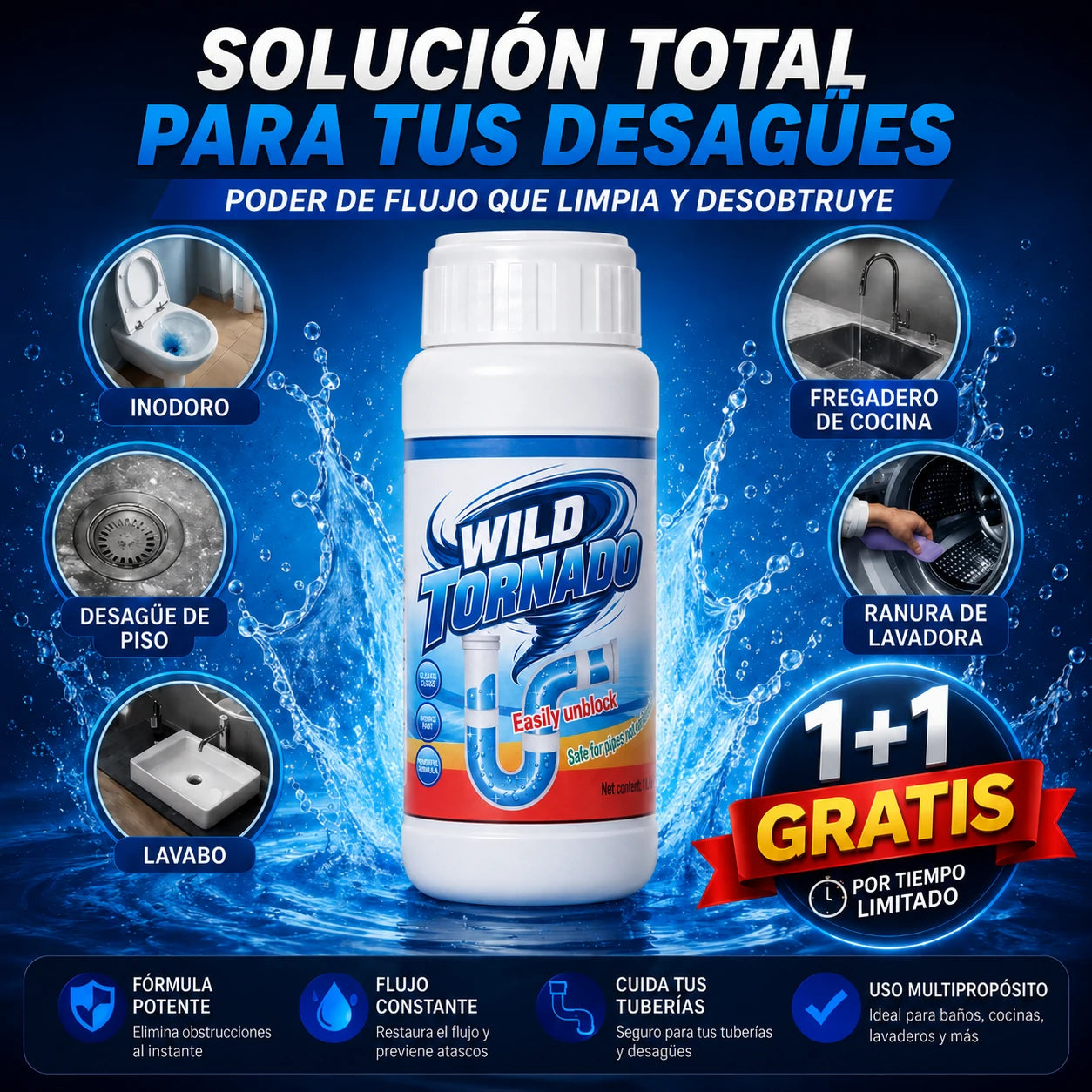WildTornado - Polvo Limpia Tuberia🧽 | 🚨2x1 SOLO HOY🚨